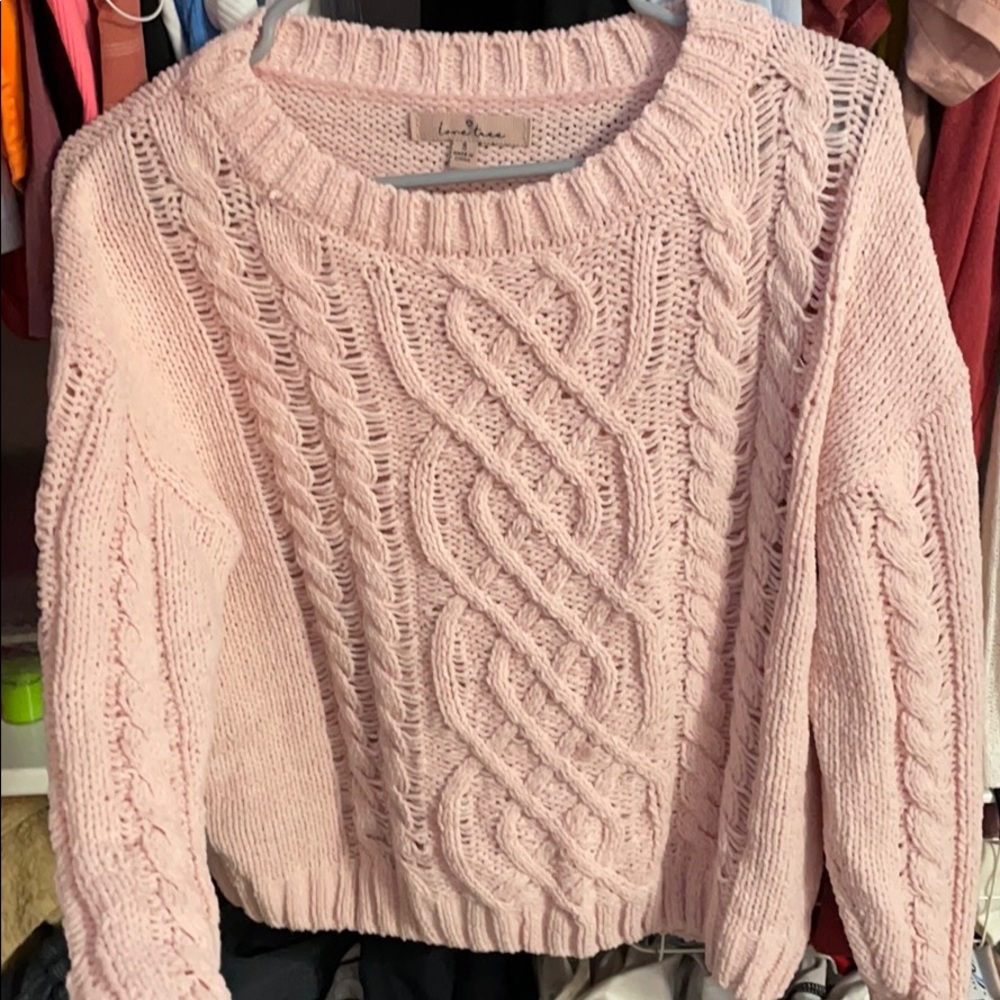 Pink knit sweater